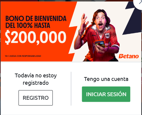 Betano bono de bienvenida de 200.000 CLP